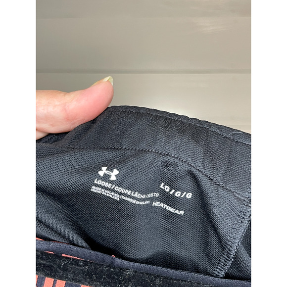 Under Armour Size L Women Black/Orange Performance Active Track Shorts - Picture 3 of 3